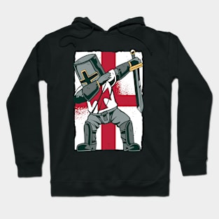 Funny St Georges Day Dabbing Knight England Flag Kids Mens Hoodie